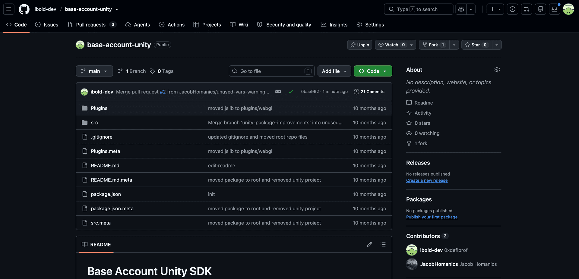 Base Unity SDK